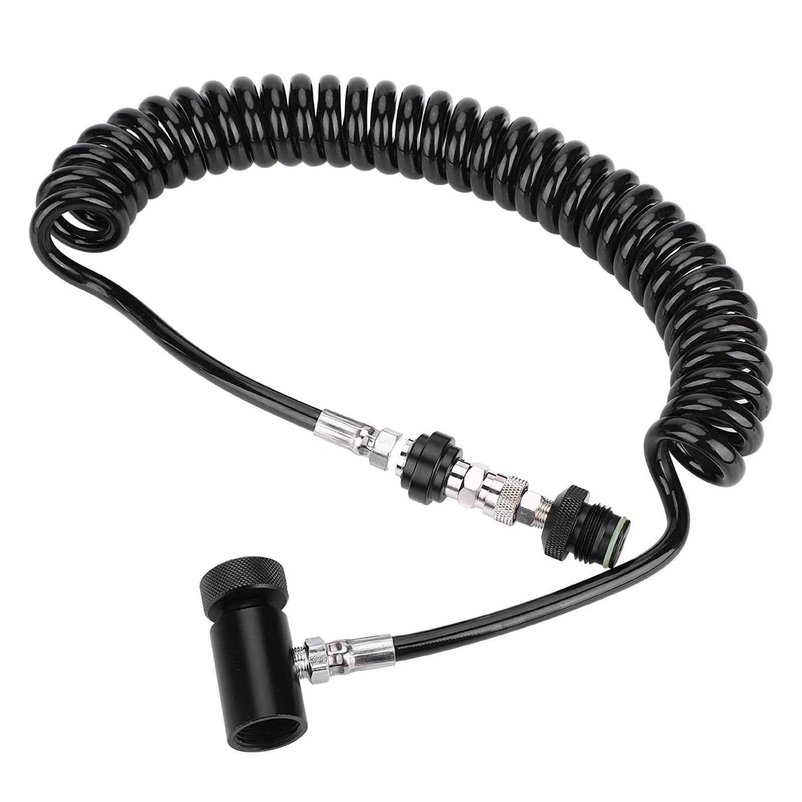 Aoresac Meilleur Tuyau de Bobine à Distance pour Marqueur de Paintball, Connexion Robuste pour Cylindre Pistolet Airsoft, Tuyau à Haut Débit avec Verrouillage Interne Systèmes