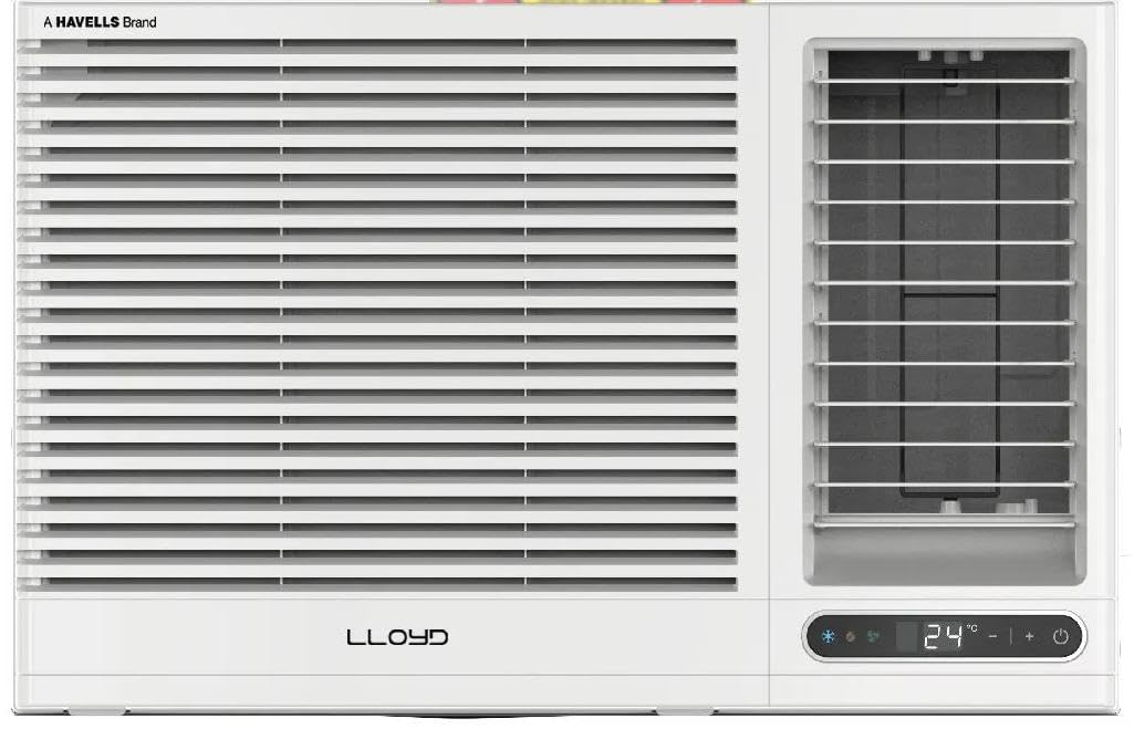Lloyd 1.5 Ton 3 Star Fixed Speed Window Ac (Copper, White With Silver Deco Strip, GLW18C3YWSEA)