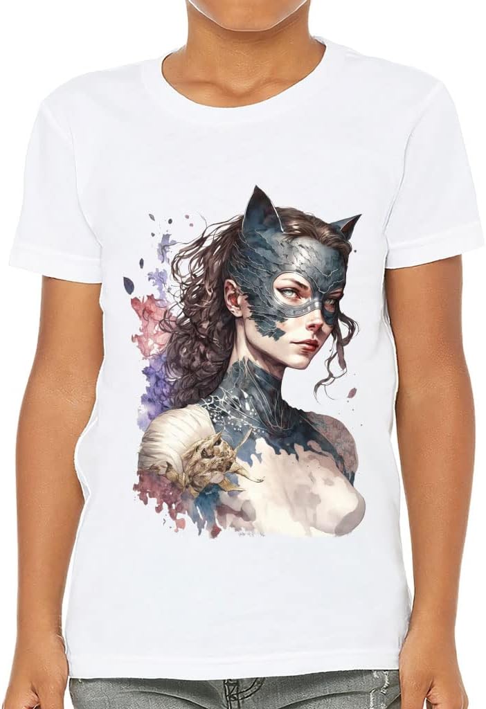 Cat Design Kids' T-Shirt - Paint T-Shirt - Graphic Tee Shirt for Kids