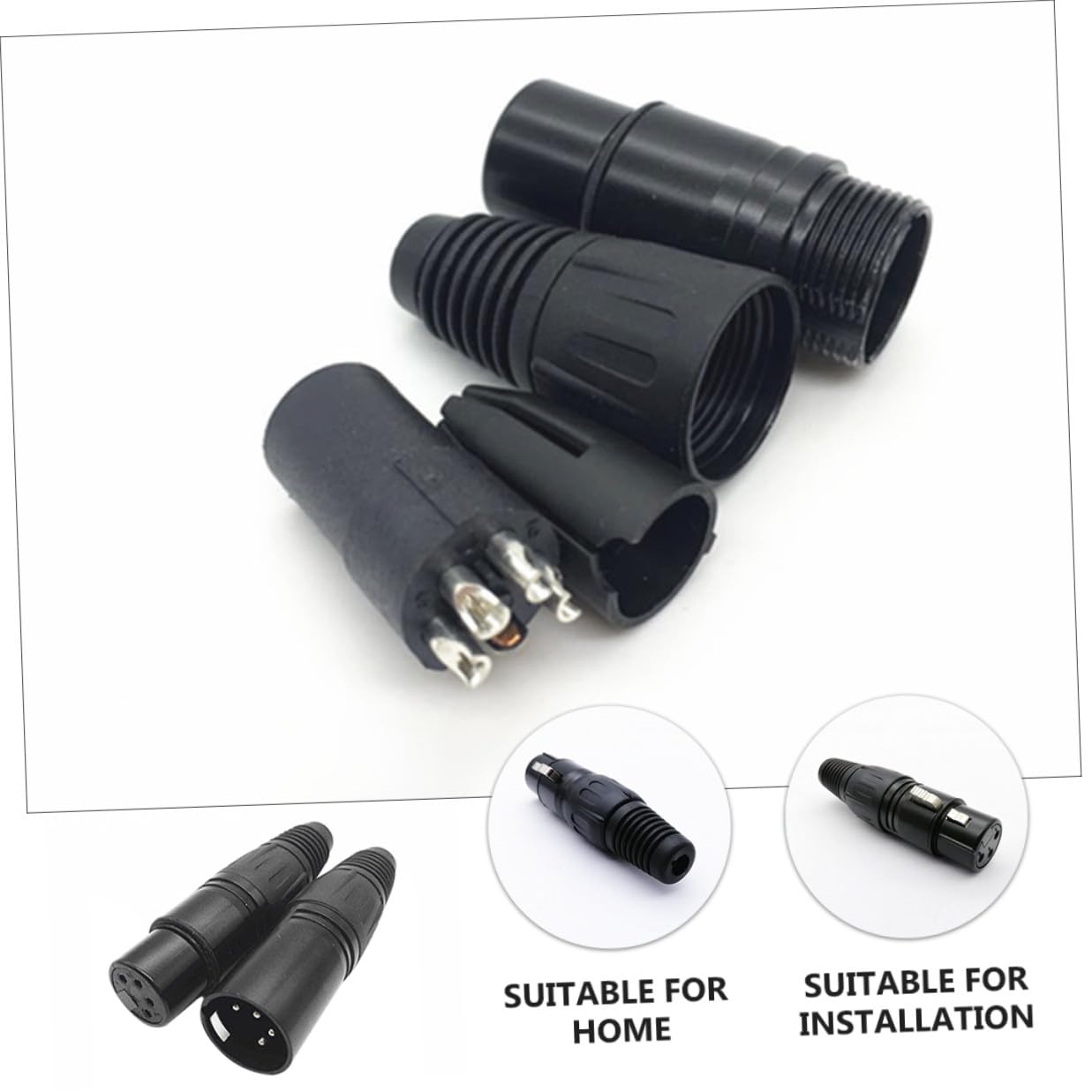 DOITOOL 16 Pezzi Connettori Xlr Pin Maschio Saldati per Microfono Ricambio Audio per Microfono e Console Mixer Compatibili con Jack