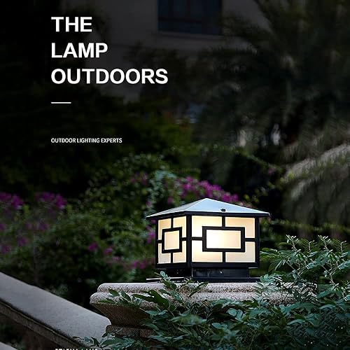 Miniatura 2 de Luces de pilar al aire libre, IP65 impermeable Columna Luces al aire libre a prueba de óxido de aluminio Pilar Accesorios de luz de columna de valla