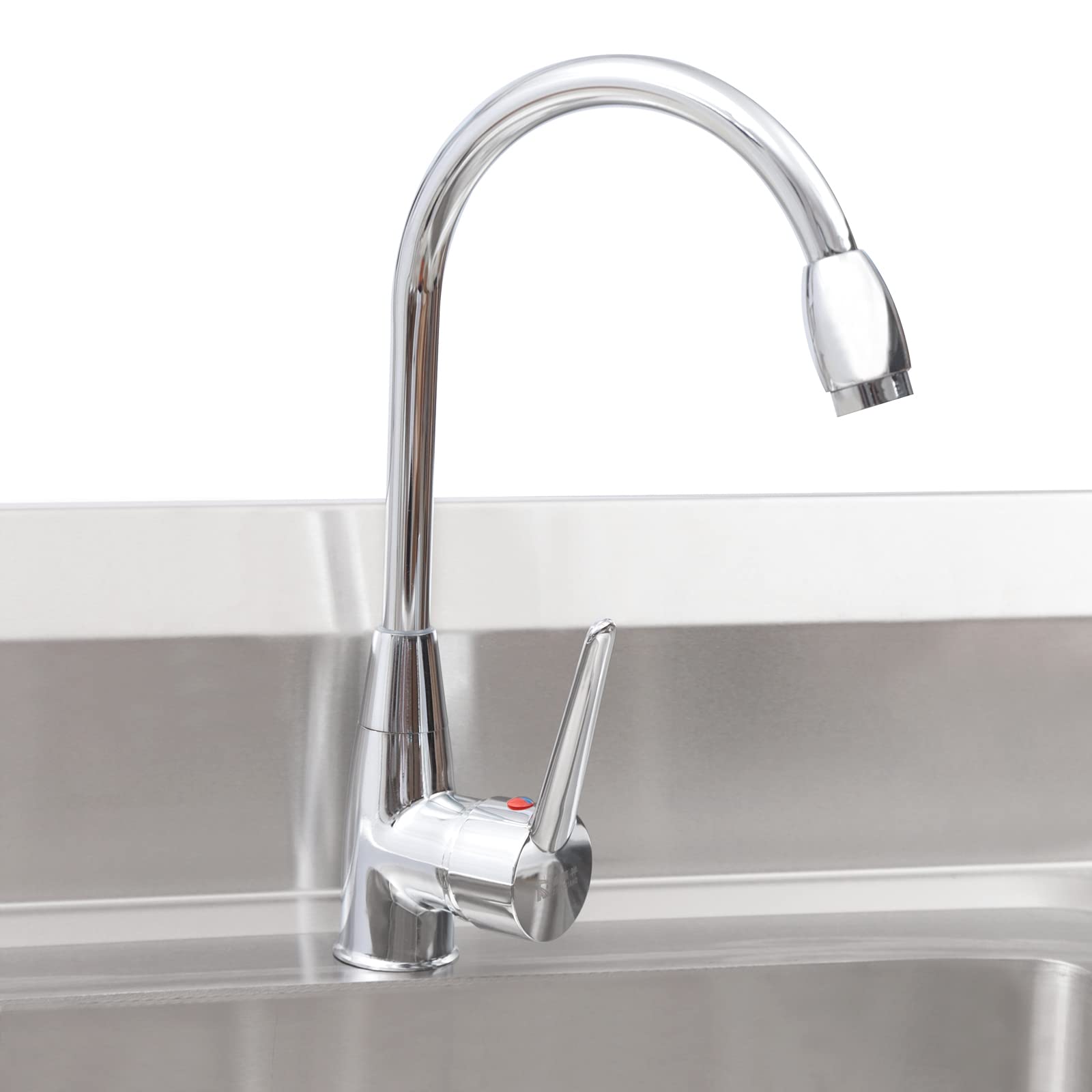 Lavello in acciaio inox con piedini regolabili, lavello commerciale con rubinetto per esterni,cortile, cucina,ristorante ecc