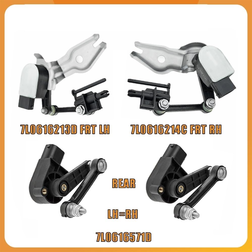 Regulador Faro 7L0616213D 7L0616214C 7L0616571D Suspensión neumática delantera Sensor de nivel altura Auto apto para Q7 Sensor de Altura de Nivel