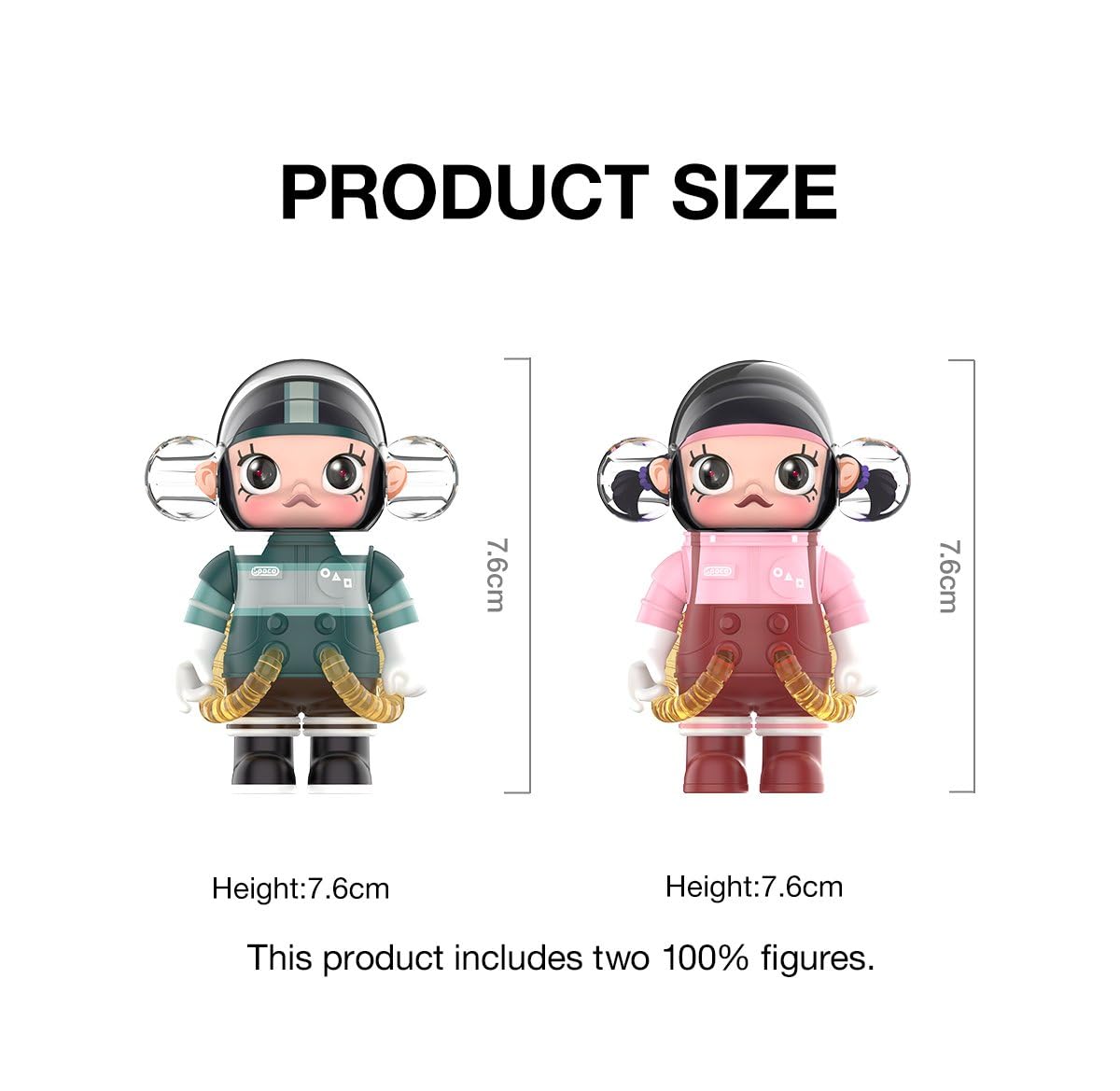 POP MART MEGA SPACE MOLLY - Figura de vinilo 100% del juego del calamar de edición limitada | Gran colección de juguetes artísticos coleccionables, 1 caja