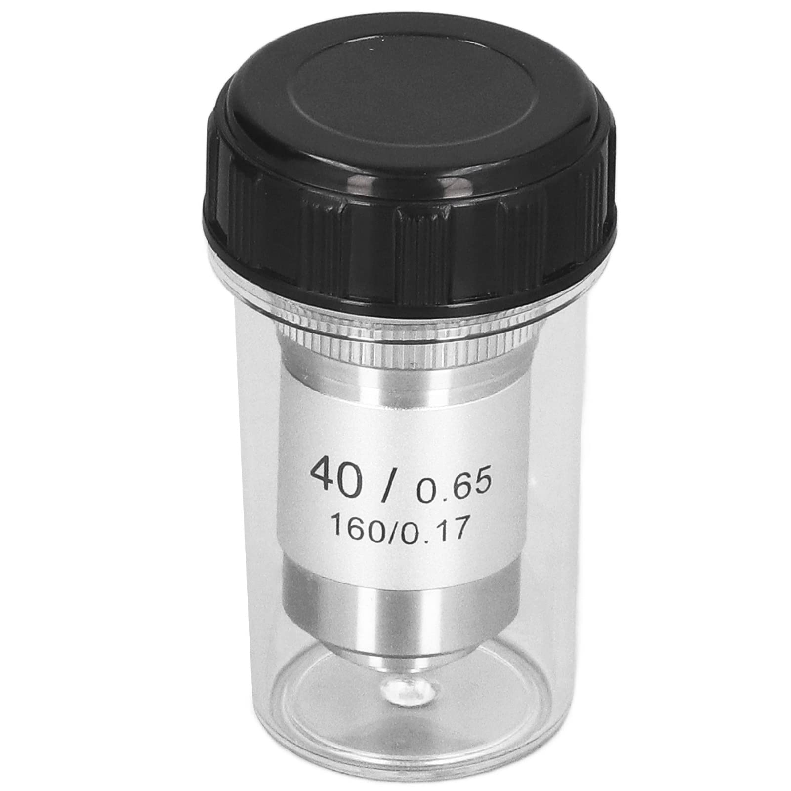 Objetivo de Microscopio Acromático 40X, Lente de Gran Aumento para Estudio, Trabajo o Investigación, Imagen Más Brillante con Dispositivo de Resorte, Interfaz RMS de Material de