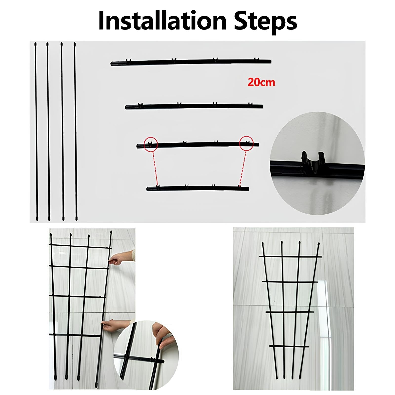 90cm 120cm Treillis De Jardin Tuteur Plante Grimpante D'intérieur/Extérieur, Support Plante pour Plantes en Pot Fleurs Et Liannes(120cm/47.2in)