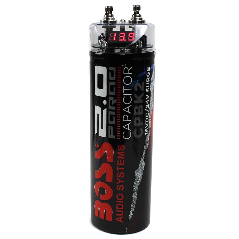 Amazon.co.jp: Boss Audio CPBK2 2 Farad 20ボルト LED デジタル