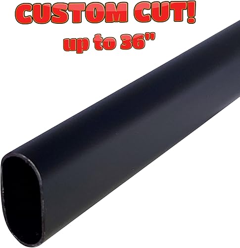 Miniatura 9 de Barra ovalada para armario, corte personalizado, hasta 60 pulgadas, negro mate