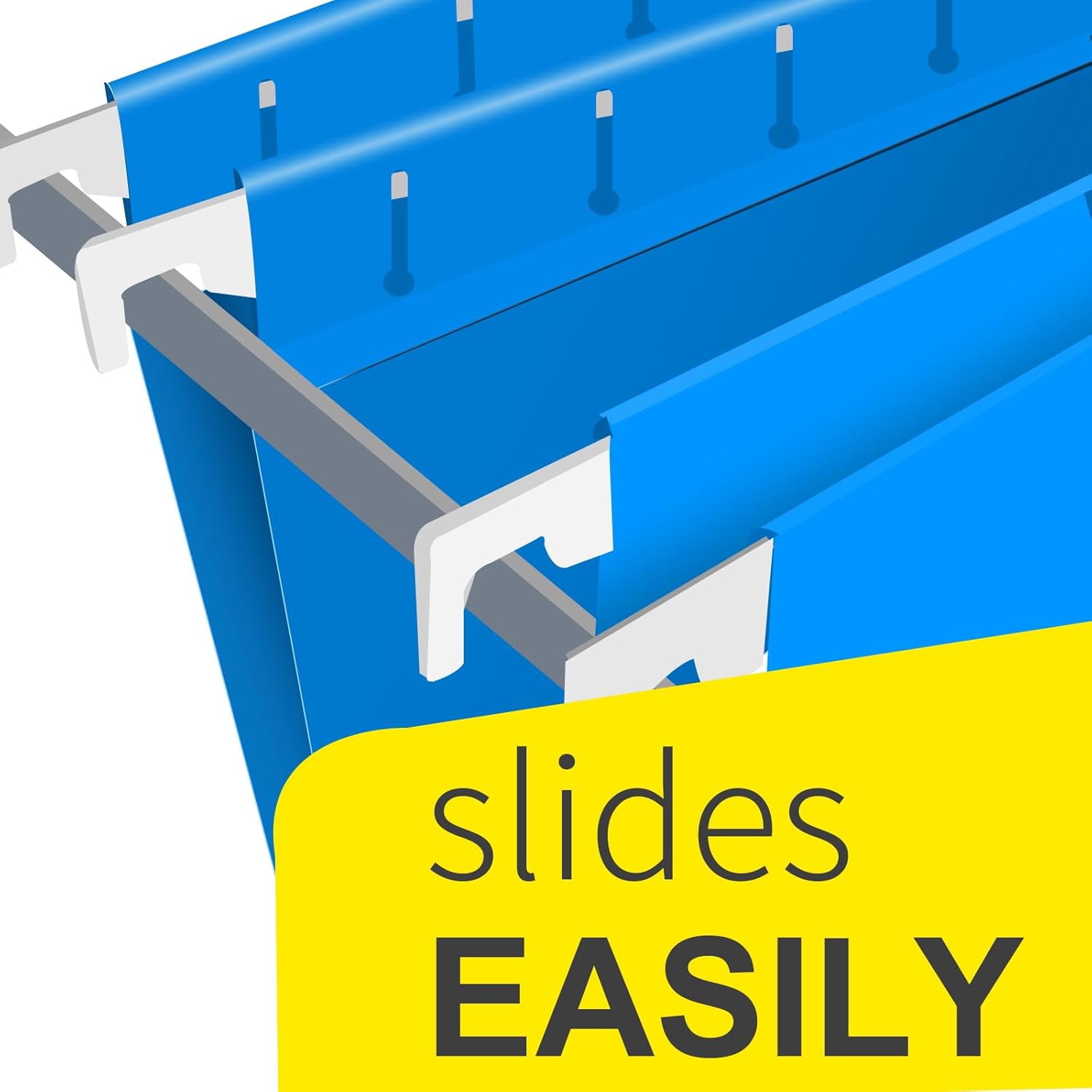 HERKKA Hanging File Folders, 60 Pack Reinforced Letter Size Hanging Folders with Heavy Duty 0 Inch Expansion, Designed for Bulky Files, Medical Charts, 1/5-Cut Adjustable Tabs, 12 Assorted Colors - Image 3