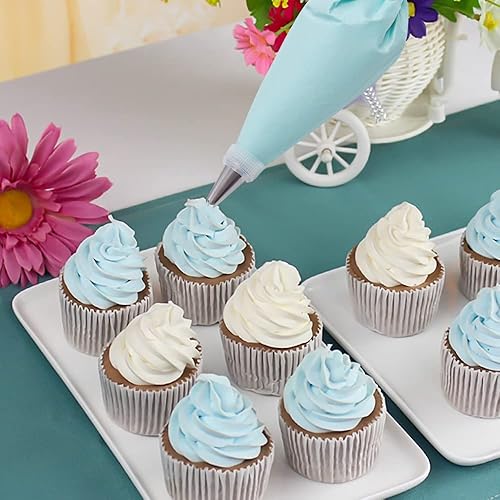 Miniatura 7 de Juego de 100 bolsas de pastelería y puntas, 100 bolsas de pastelería de 12 pulgadas, bolsas de glaseado desechables para decoración de pasteles