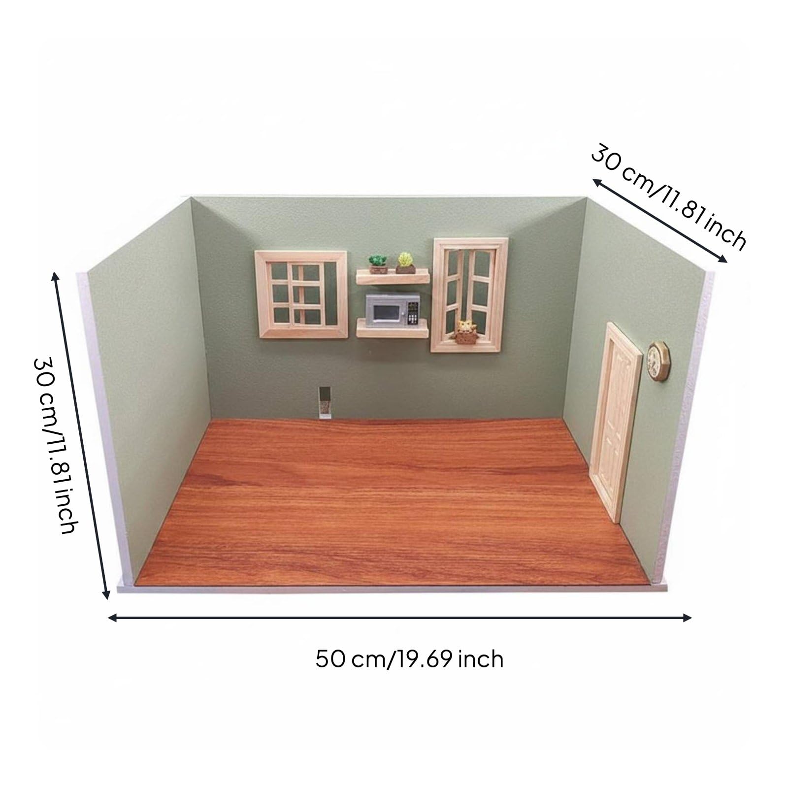 harayaa Kinder Spielhaus Miniatur Diorama Puppenhaus Raum Bastelset Zimmer Bausatz Hobbyset mit Holzstruktur Und Fensterrahmen aus PVC Und, Märchen 10 Modell