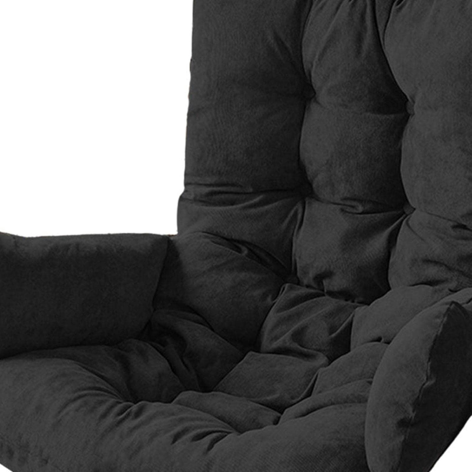Swing Egg Chair Hanging Basket Chair Cushion for Courtyard Patio Black | Home & Garden | Yard, Garden & Outdoor Living | Patio & Garden Furniture | Chairs-image-46