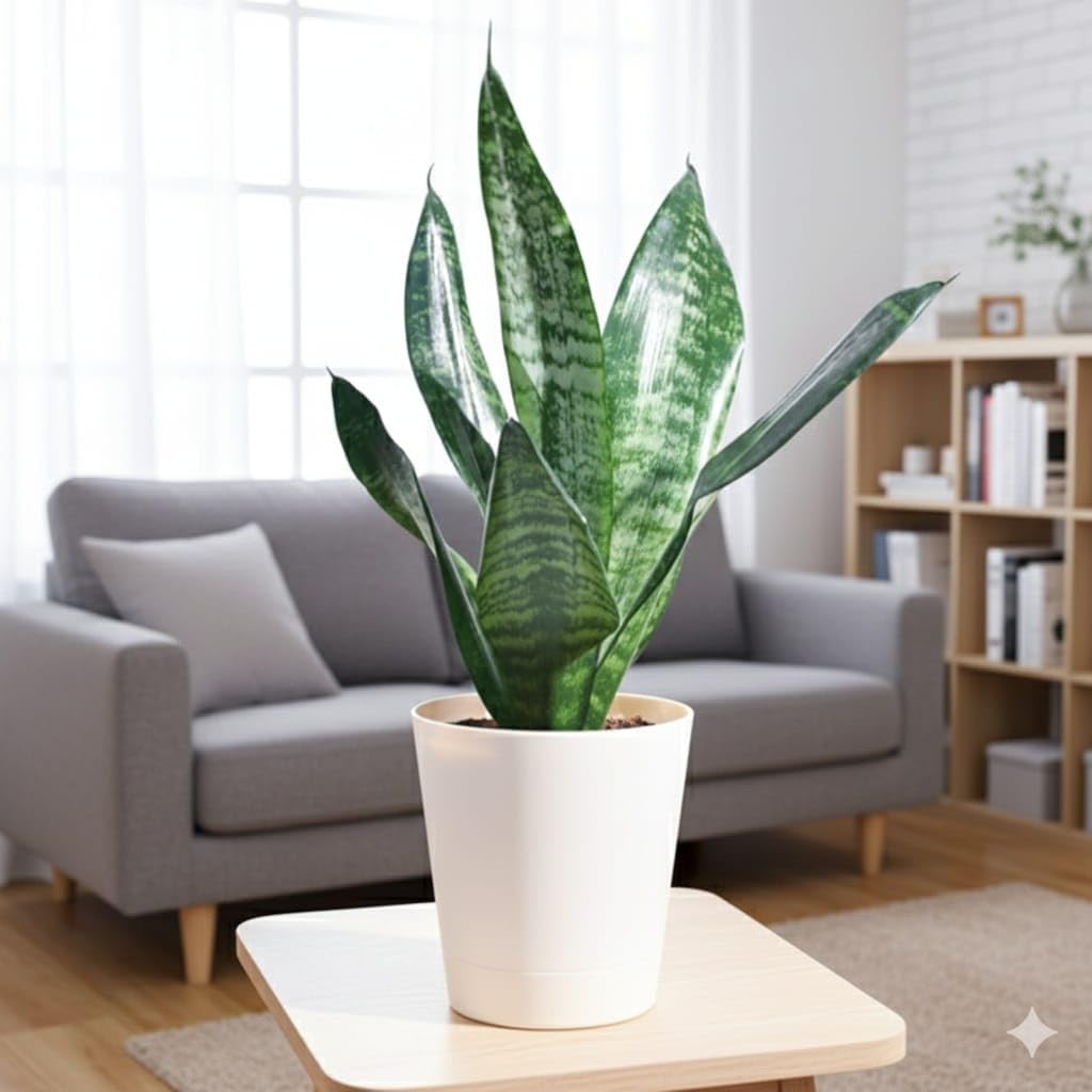 GREENZEN Indoor Live Plant Combo (Jade Plant, Peace Lily