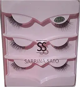 Cílios Postiços, Modelo Gatinha, 3 Pares, Estilo Natural, Acabamento Premium, Alongar Parte Externa - Maquiagem SSabrina Sato