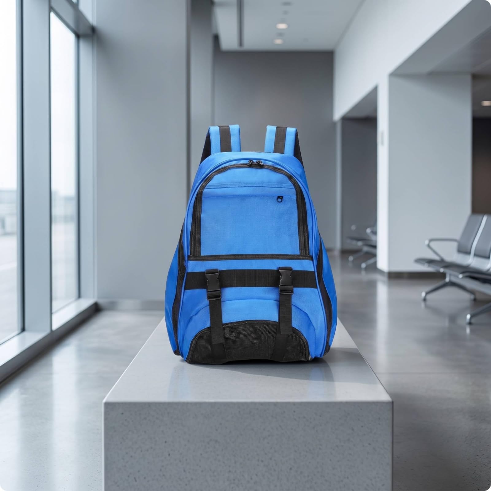 Zaino Sportivo Borsa Porta Attrezzatura Borsone Zainetto Scomparto Strutturato Capacità 20-35 L Cinghie con Fibbia Regolabile Spallacci Imbottiti, Array, Rosso