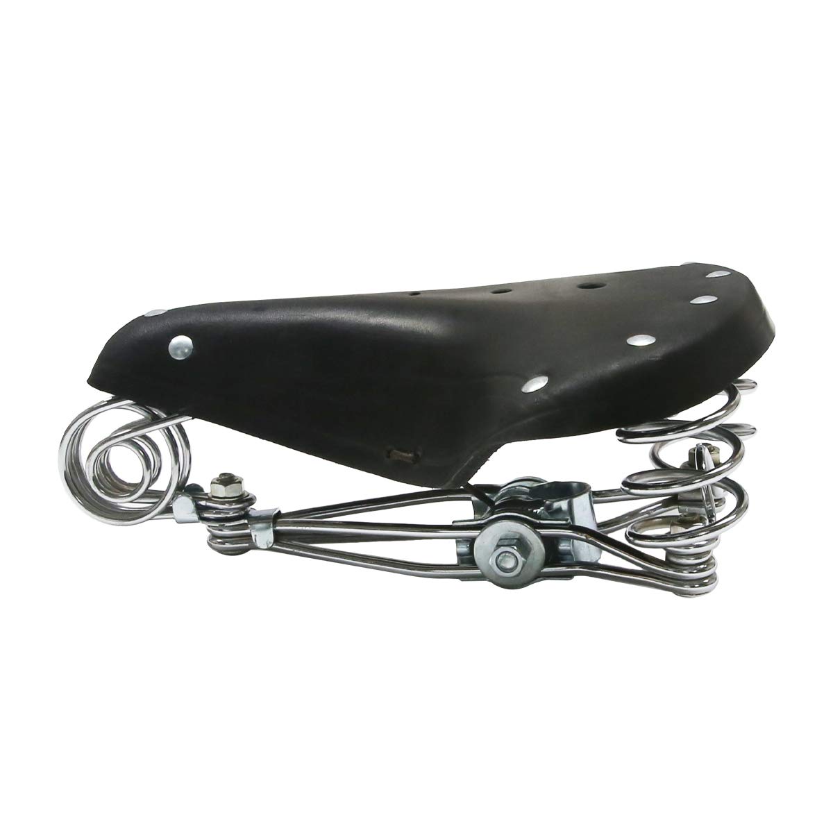 Selle De Vélo En Cuir Vintage | Style Rétro Avec Ressorts Hélicoïdaux Pour Un Confort Absolu