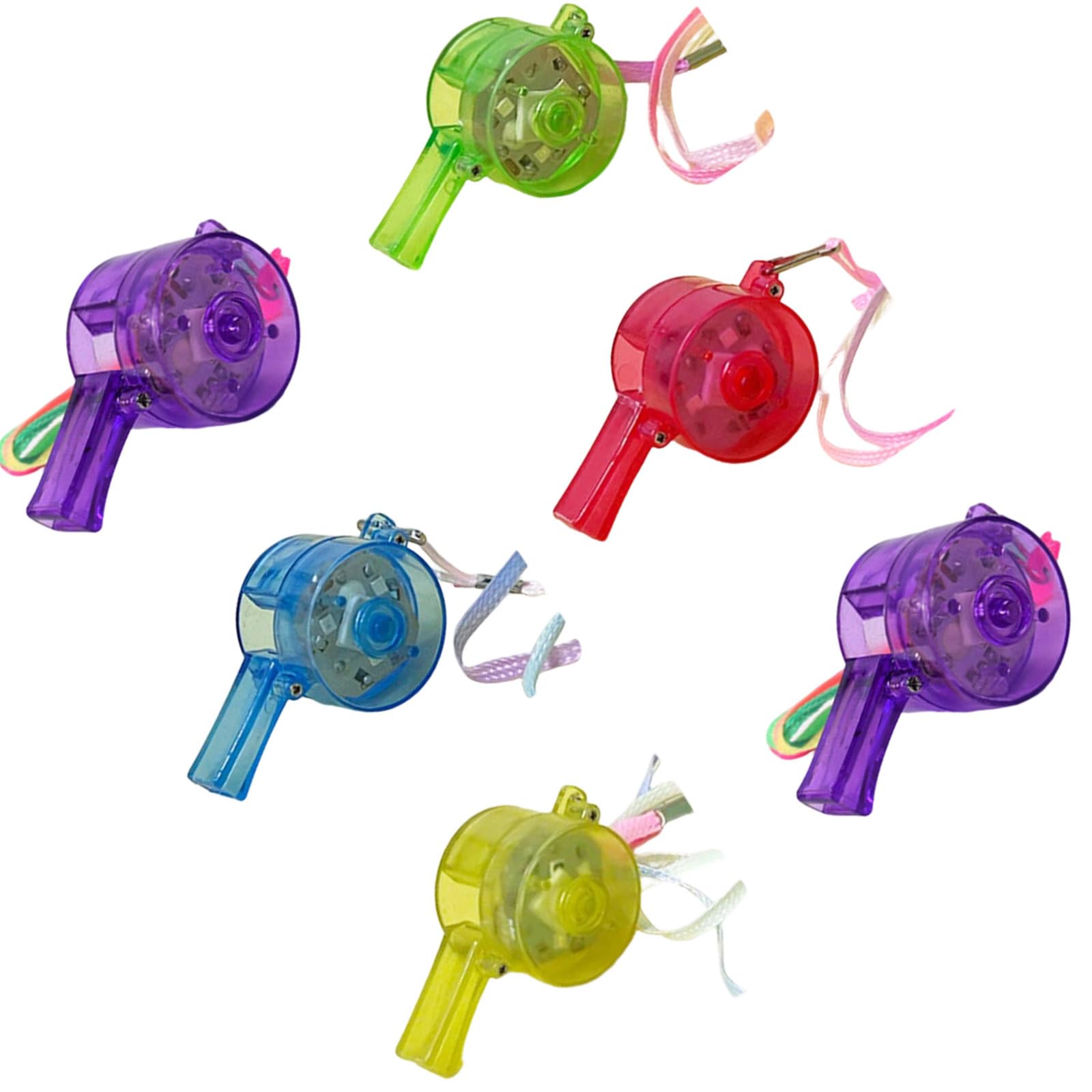 Xagmodshn Multicolor 6Pieces Light Up Noise Makers With Led Random Assortment Party Supplies Led Glow Whistles Party Supplies