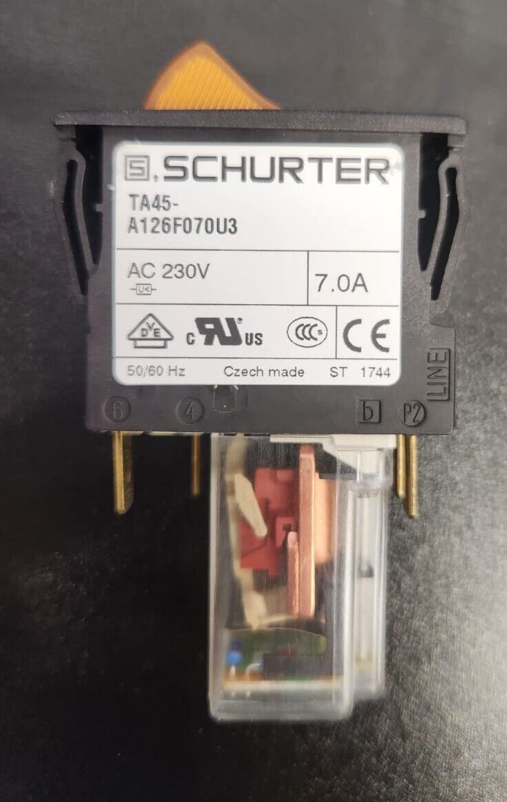 (1 PC) 4430.0735 SCHURTER Circuit Breaker, 7A, MCB