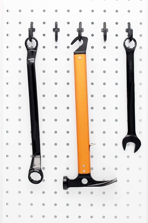 Colorstorm Pegboard Hooks Kit Pegboard J Hook Assortment 100PK Black Peg Hooks