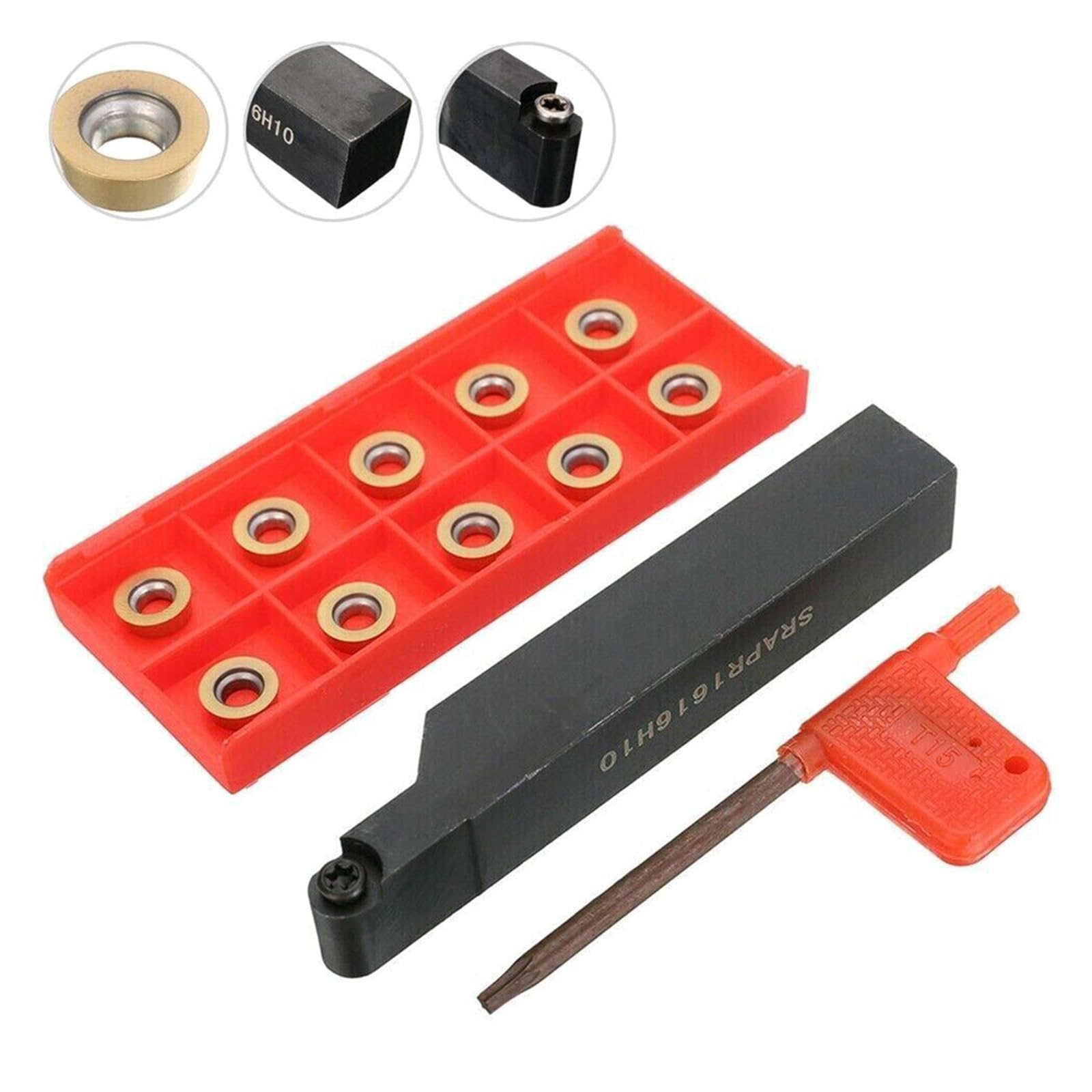HOLEX - Supporto per tornitura, sinistro, Dim. codolo: 16 mm