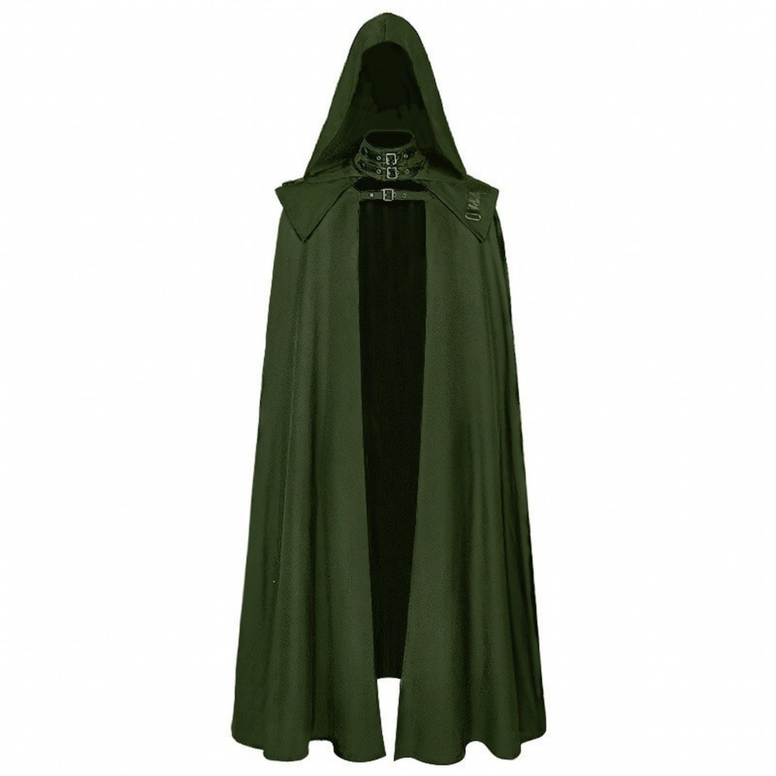 Capa con Capucha Elegan Versátil, Capa con Broche, para Festivales Góticos, Cosplayers, Verde, M