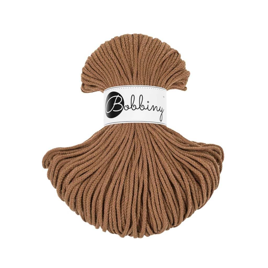 Bobbiny Junior 3mm Braided Macrame Cord (Caramel) 100m