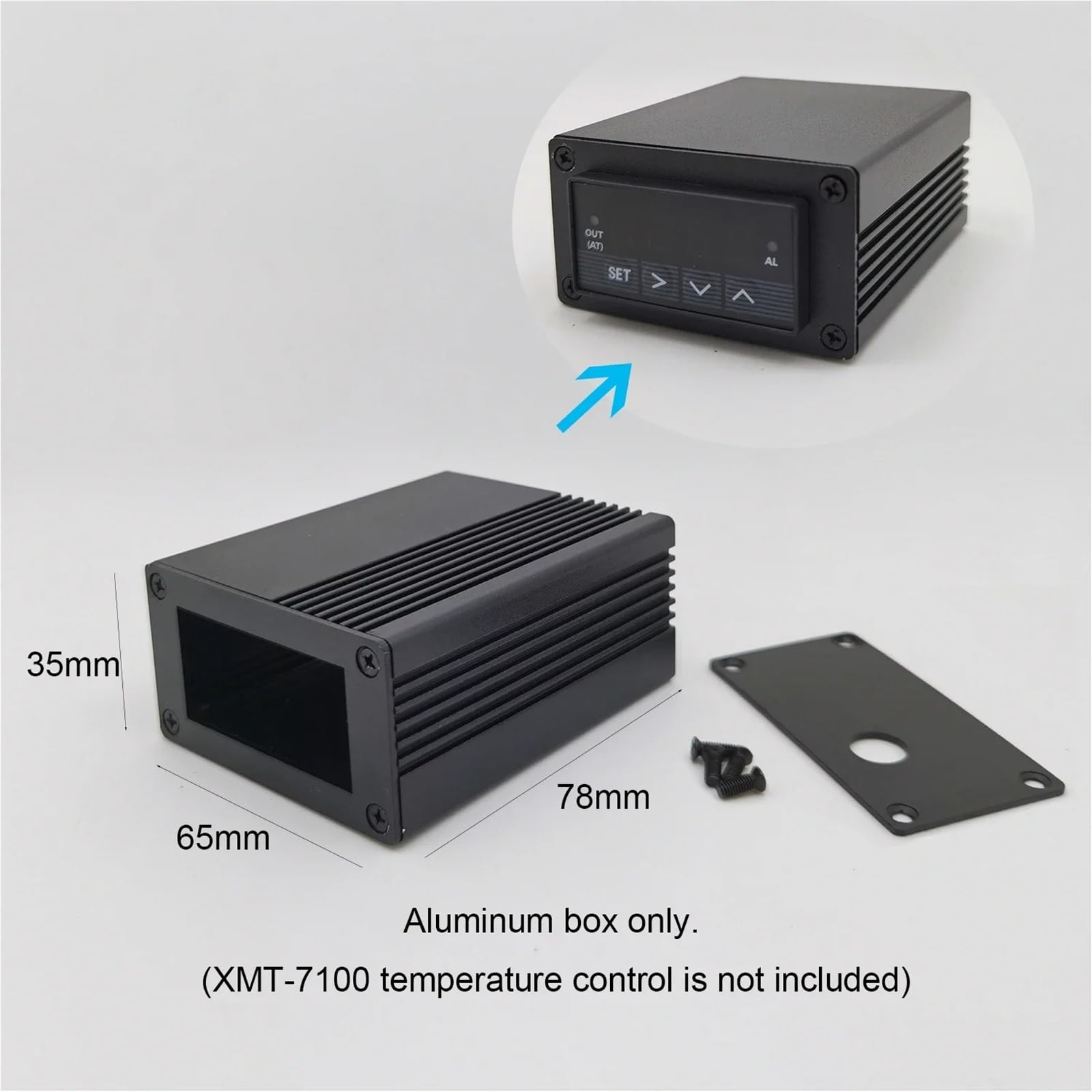 Controlador de temperatura PID digital programable XMT-7200 de 48 x 24 mm con relé de estado sólido de 5 A integrado, XMT7100 PT100(Blue)
