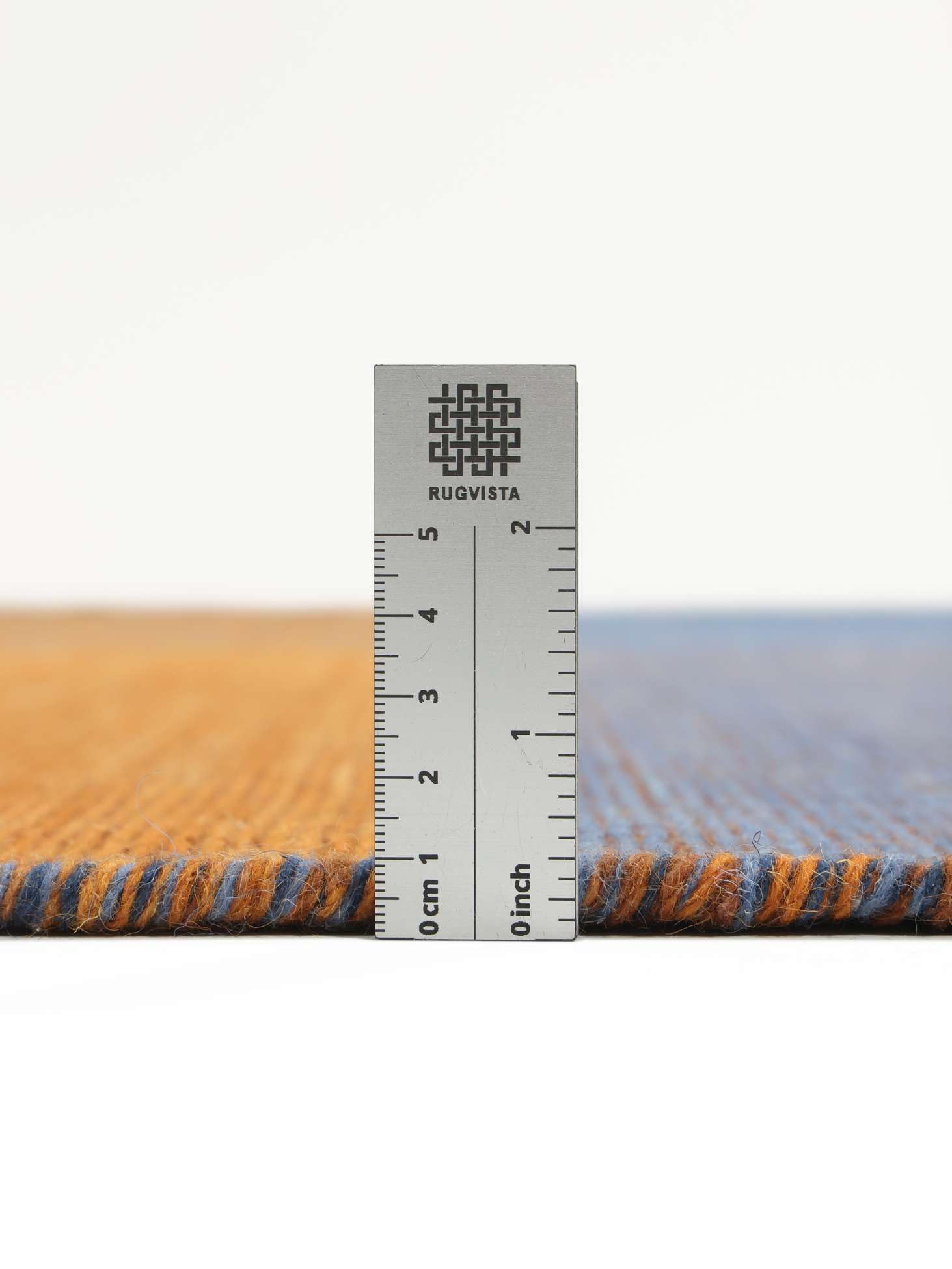RugVista Aberdeen, Dywan, 200 x 300 cm, Prostokąt, Pokój dzienny, Sypialnia, Czyścić wyłącznie chemicznie, Certyfikat Care & Fair, Pomarańczowy/Niebieski