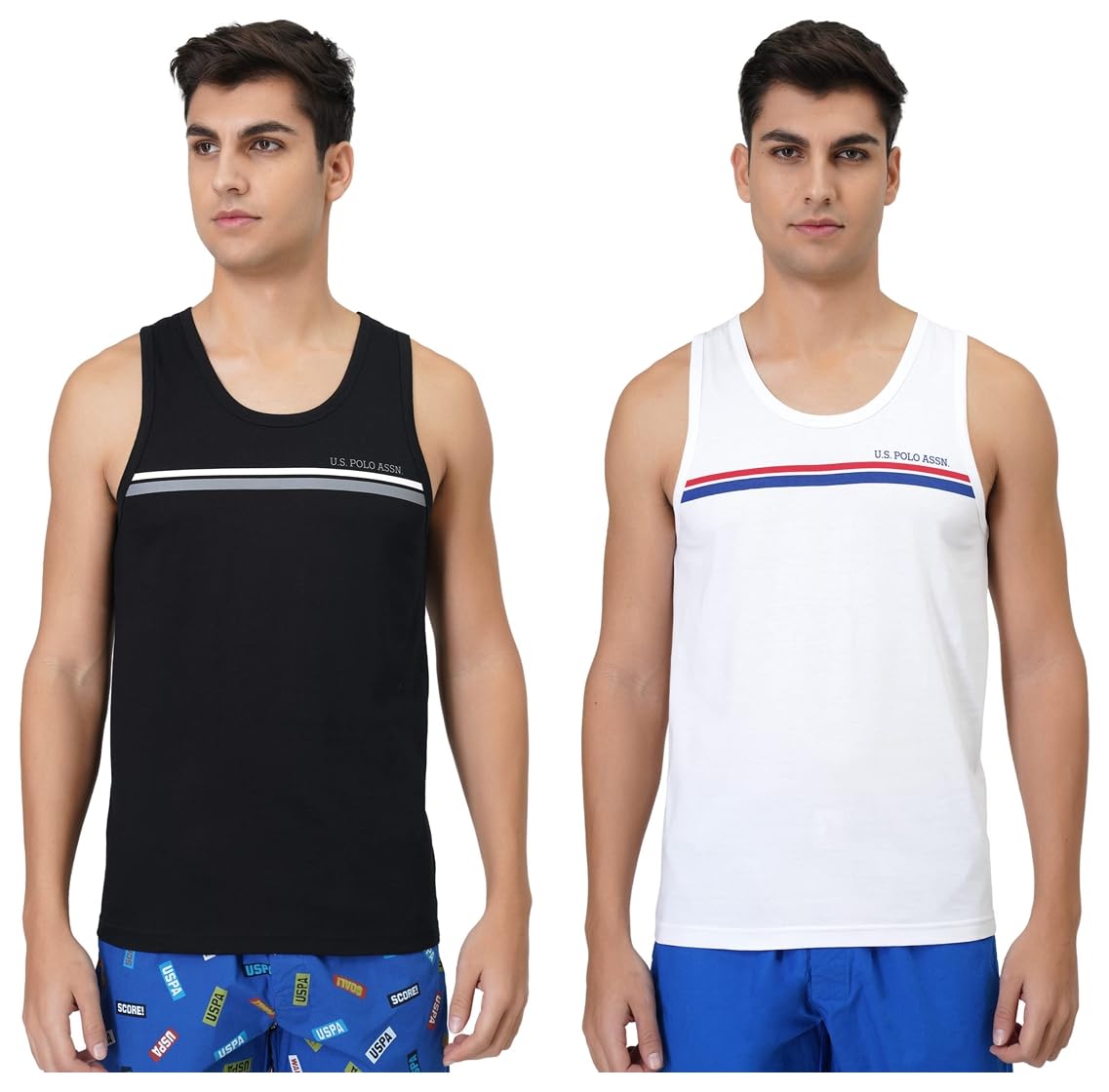 u.s. polo assn. Men Signature Stripe Cotton Ev005 Fashion Regular Fit Vest - Pack of 2-picture-15