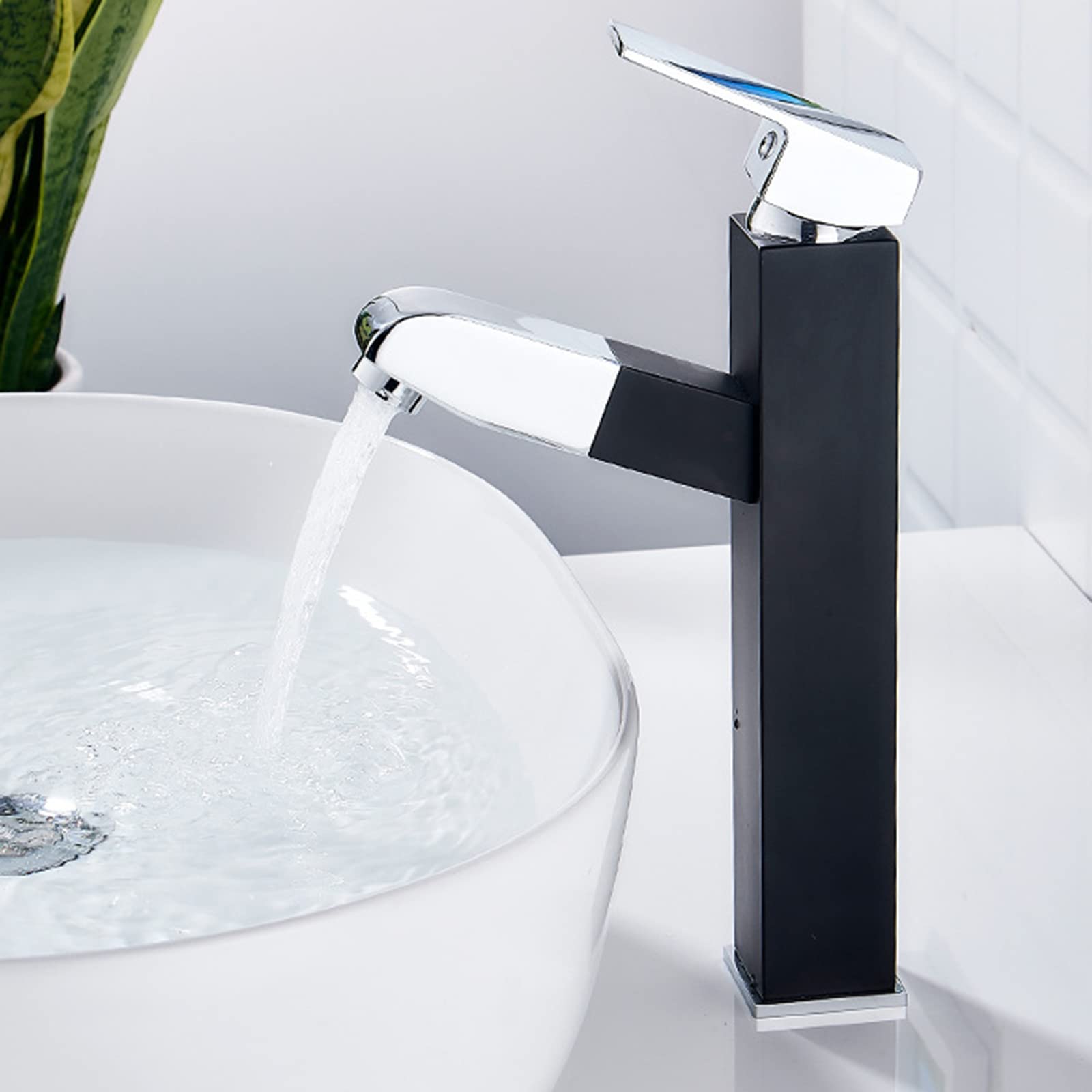 Robinet de cuisine extensible avec douchette amovible et grand levier unique