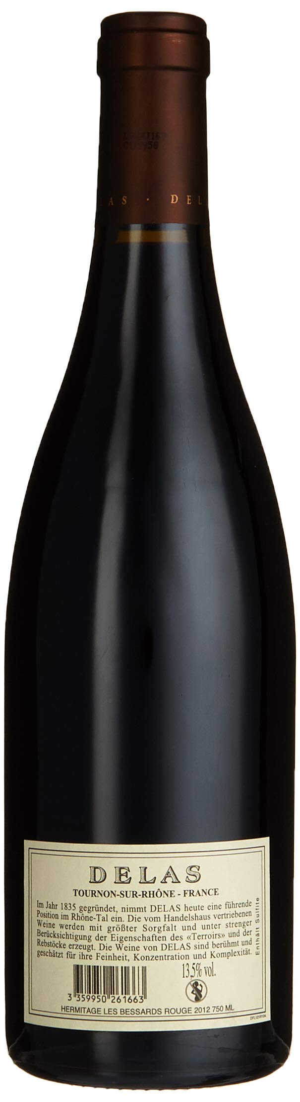 Delas Hermitage Cru Les Bessards Syrah Rhone Wein (1 x 0.75 l)