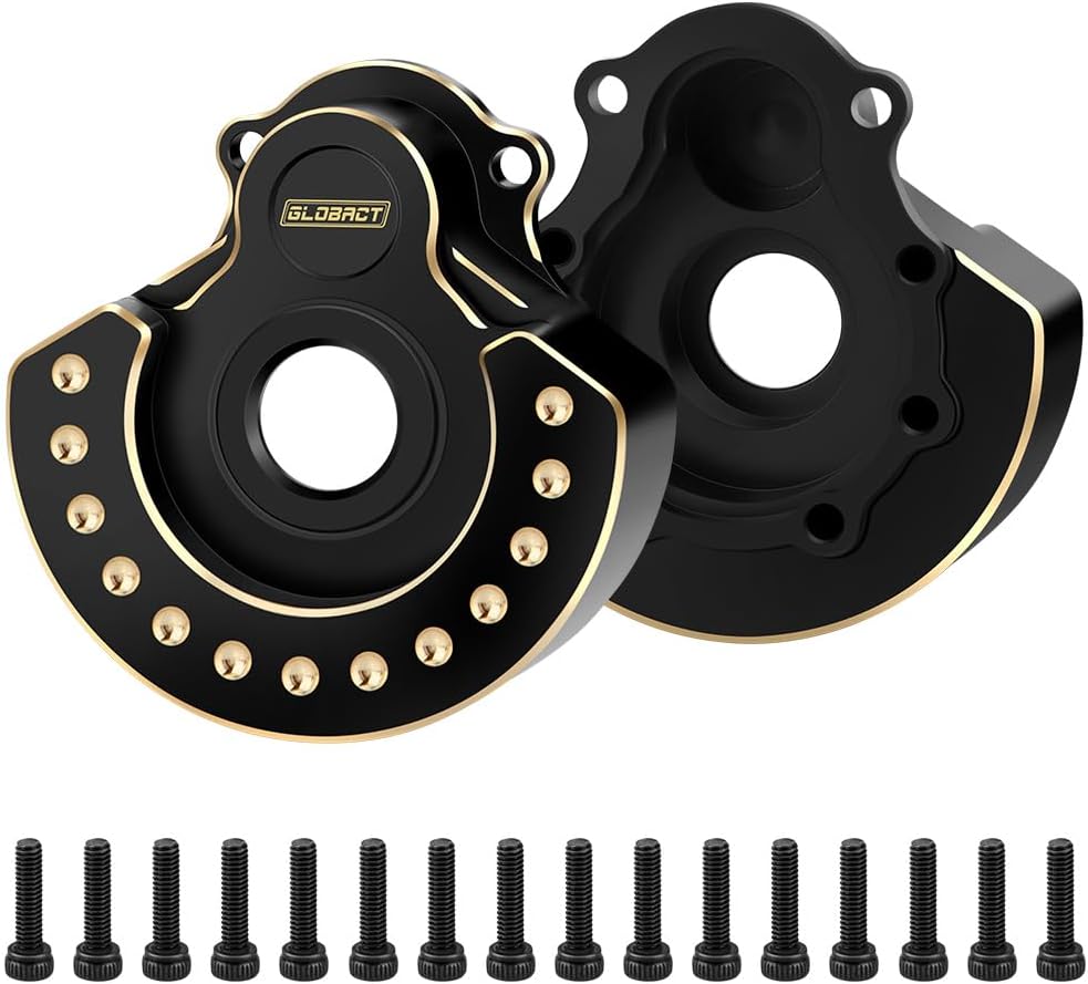 GLOBACT Brass LCG Heavy Weight Caster Blocks Protal Drive C-Hubs 84g Counterweight for 1/10 TRX4 TRX6 RC Crawler Car Upgrades Parts (2PCS)