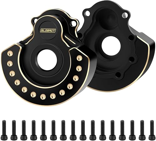 Miniatura 3 de GLOBACT Latón LCG Heavy Weight Caster Blocks Protal Drive C-Hubs 2.96 oz Contrapeso para 1/10 TRX4 TRX6 RC Crawler Car Upgrades Parts (2PCS)