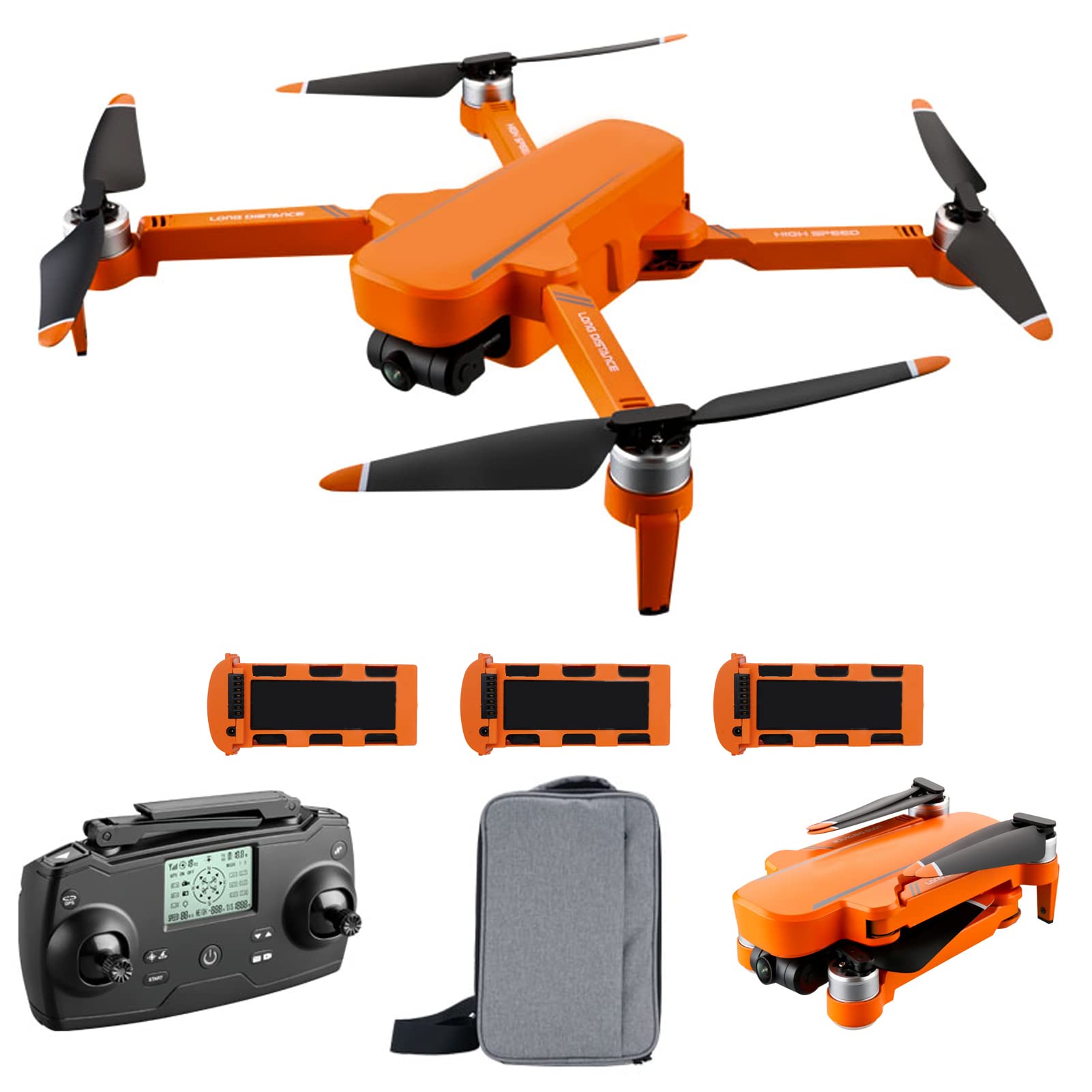 Drone GPS con videocamera HD 6K, droni quadrirotori RC per Adulti, Motore brushless, Giunto cardanico autostabilizzante a 2 Assi, Tempo di Volo 90 Minuti, Trasmissione FPV 5GHZ (3 batterie)