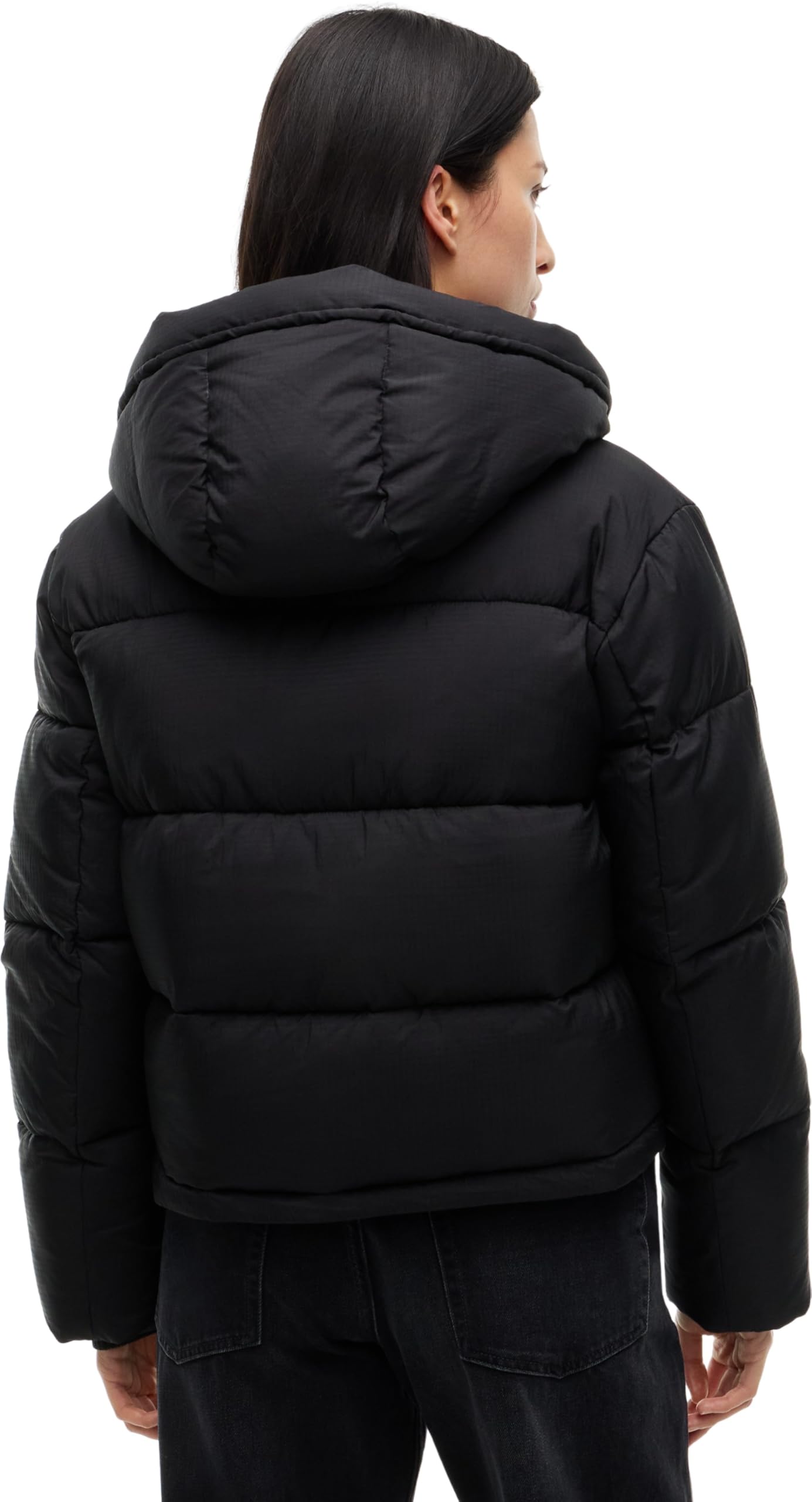 TOMMY JEANS Damska kurtka puchowa z kapturem TJW DW0DW21625, czarna, XL, czarny (czarny), XL