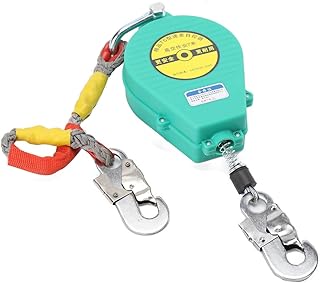 SOFEDY Self Retracting Lifeline 23ft 330lbs Fall Arrester Lanyard Protect Safety Harness Fall Protection with Alloy Steel Hook Flame Retardant Steel Wire Rope