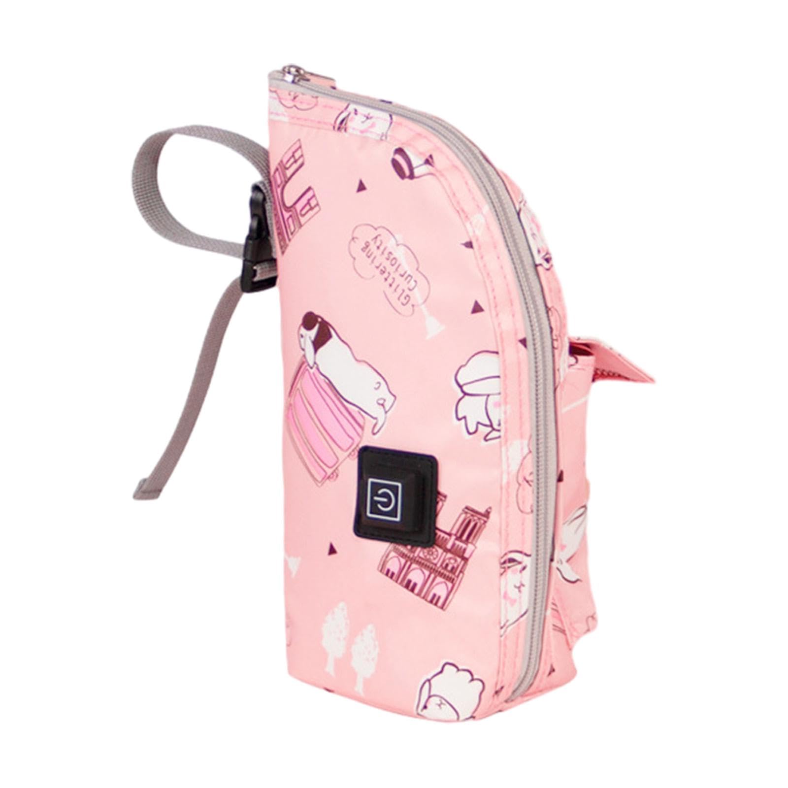 bnf Milk Bottle Warming Bag Compact Baby Milk Keeper for Shopping Nursing Car Pink Baby | Feeding | Bottle & Food Warmers-image-45