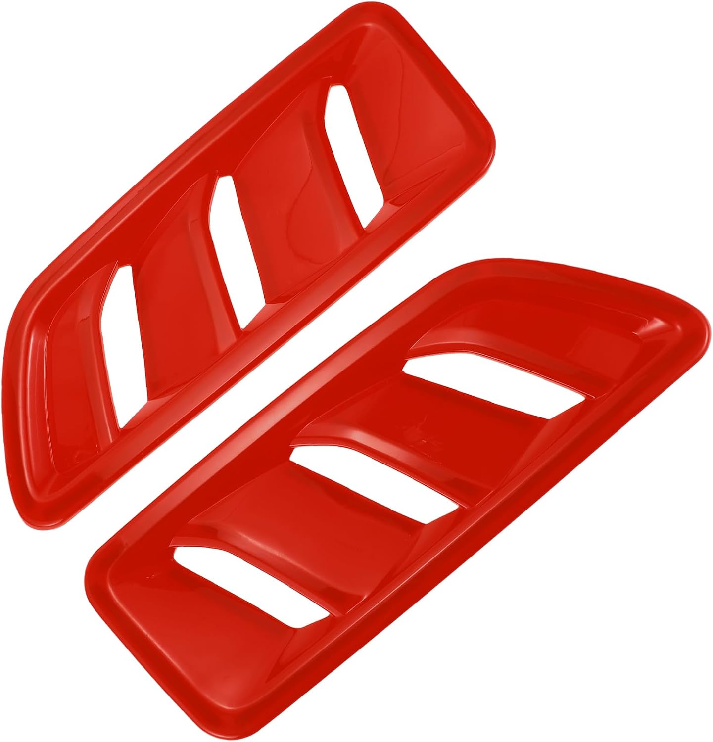 1 Pair Car Front Hood Air Outlet Vent Cover Trim for Jeep Wrangler JL JLU Gladiator 2018-2024 Hood Engine Bonnet Air Vent Outlet Cover Bezels ABS Red