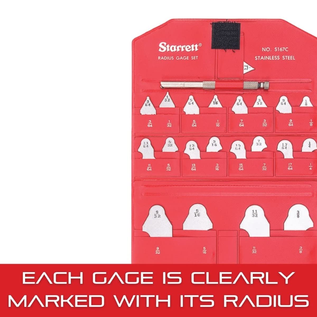 Starrett Radius Gage Set Includes 167AH and S167B with 110 Holder 