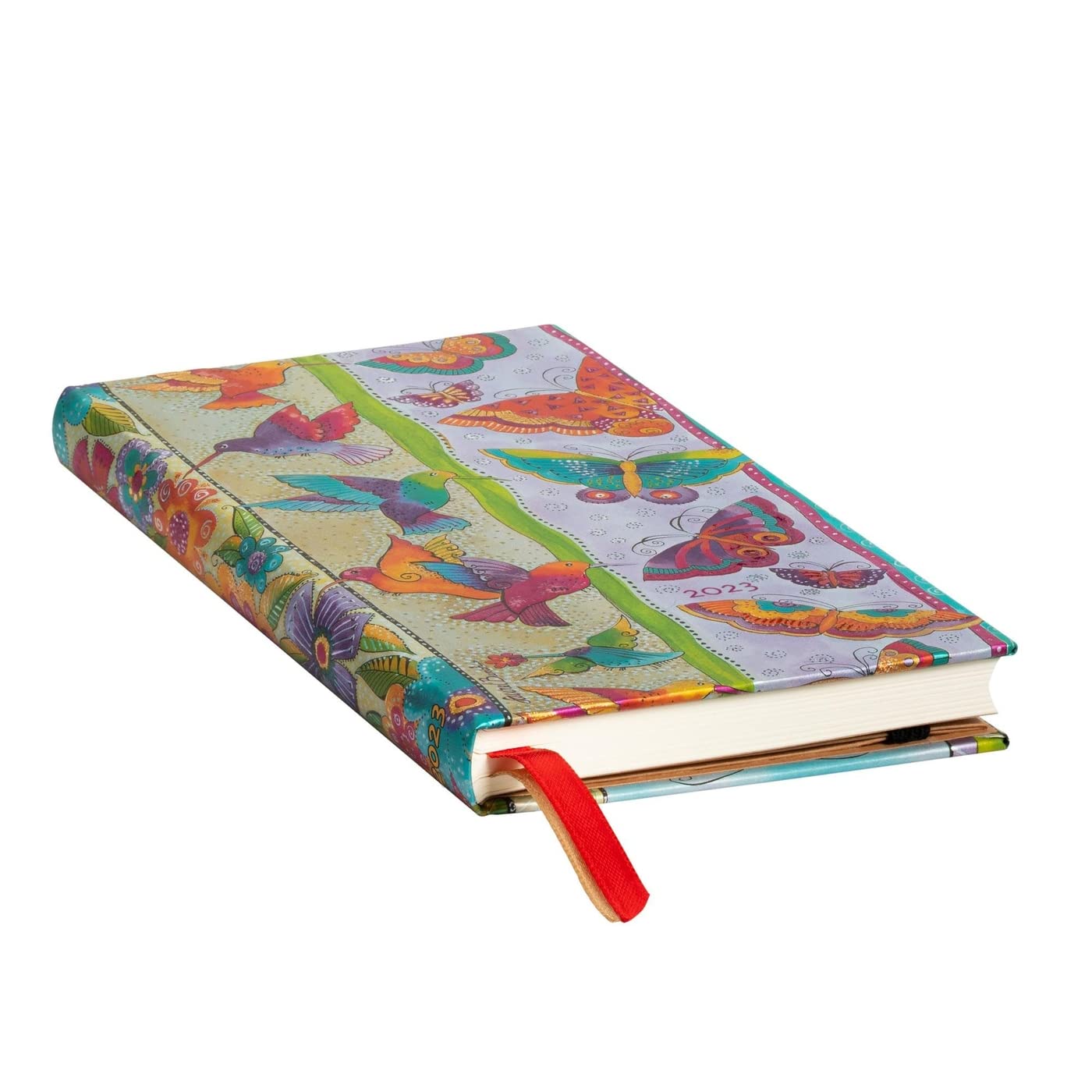 Paperblanks 12 Month Planners 2023 Hummingbirds & Flutterbyes | Horizontal | Slim (95 × 180 mm)