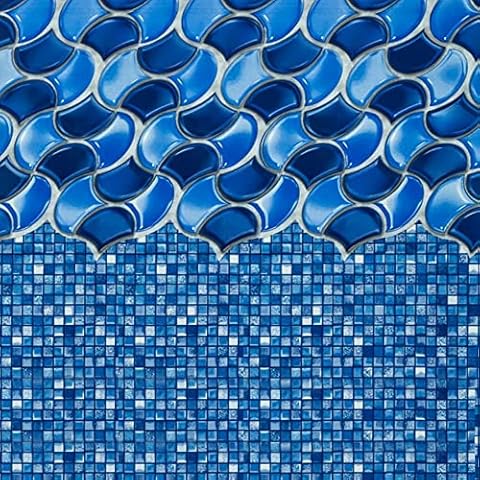 Smartline Waves of Poseidon 24-Foot Round Liner | Overlap Style | 48-to-52-Inch Wall Height | 25 Gauge Virgin Vinyl | Designed for Steel Sided Above-Ground Swimming Pools Cover