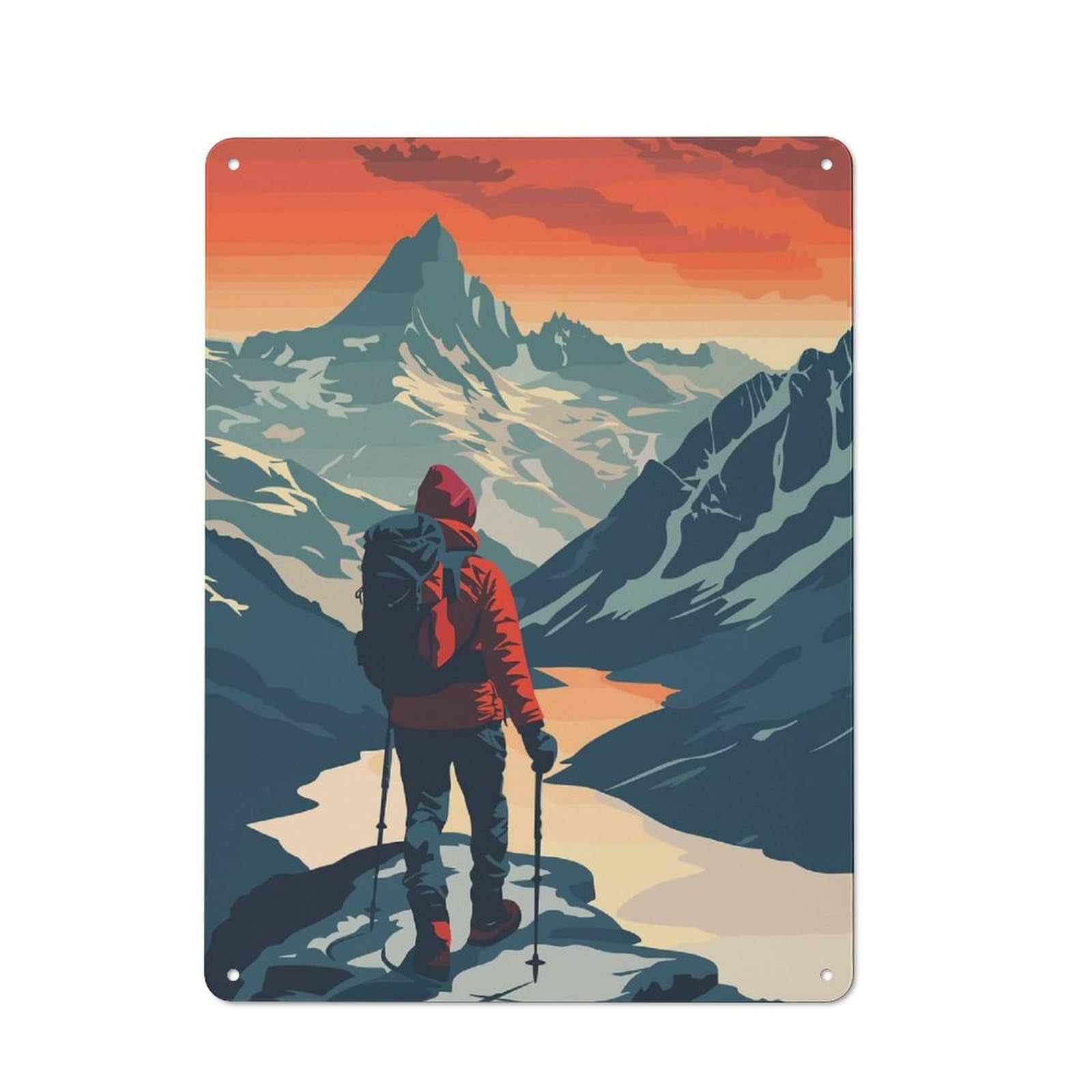 Junmoney Mountain Climber Everyday Metal Gift Sign 40X30cm, Room Wall Plaque For Home, Shop, Pub Or Studio Wall