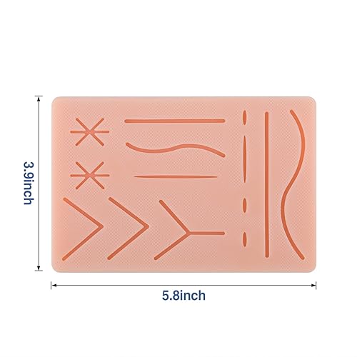 Miniatura 6 de Ultrassist Kit de recarga de sutura para estudiantes de medicina y veterinaria, almohadilla de costura de silicona con heridas precortadas y varias