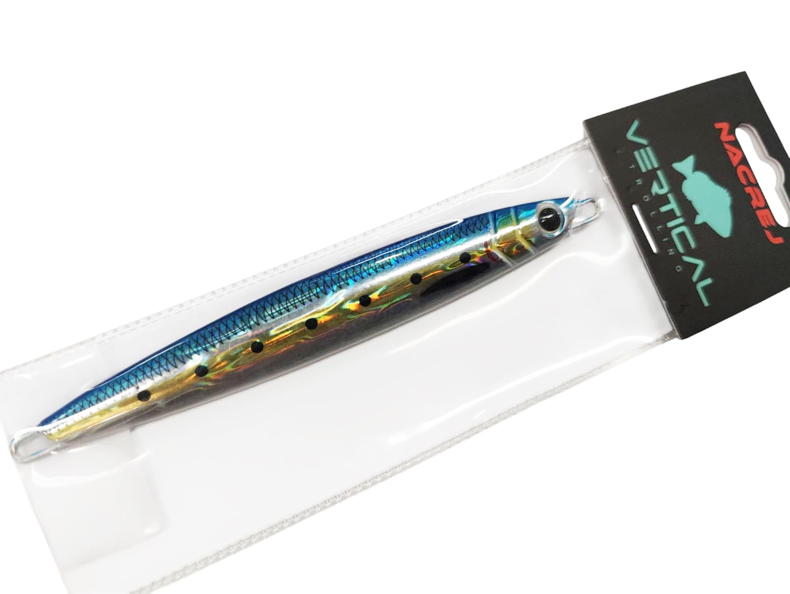 NACRE Esca da Jigging, 60g/80g, Metallo con Occhio 3D, 3 Varianti di Colore, per Pesca in Mare