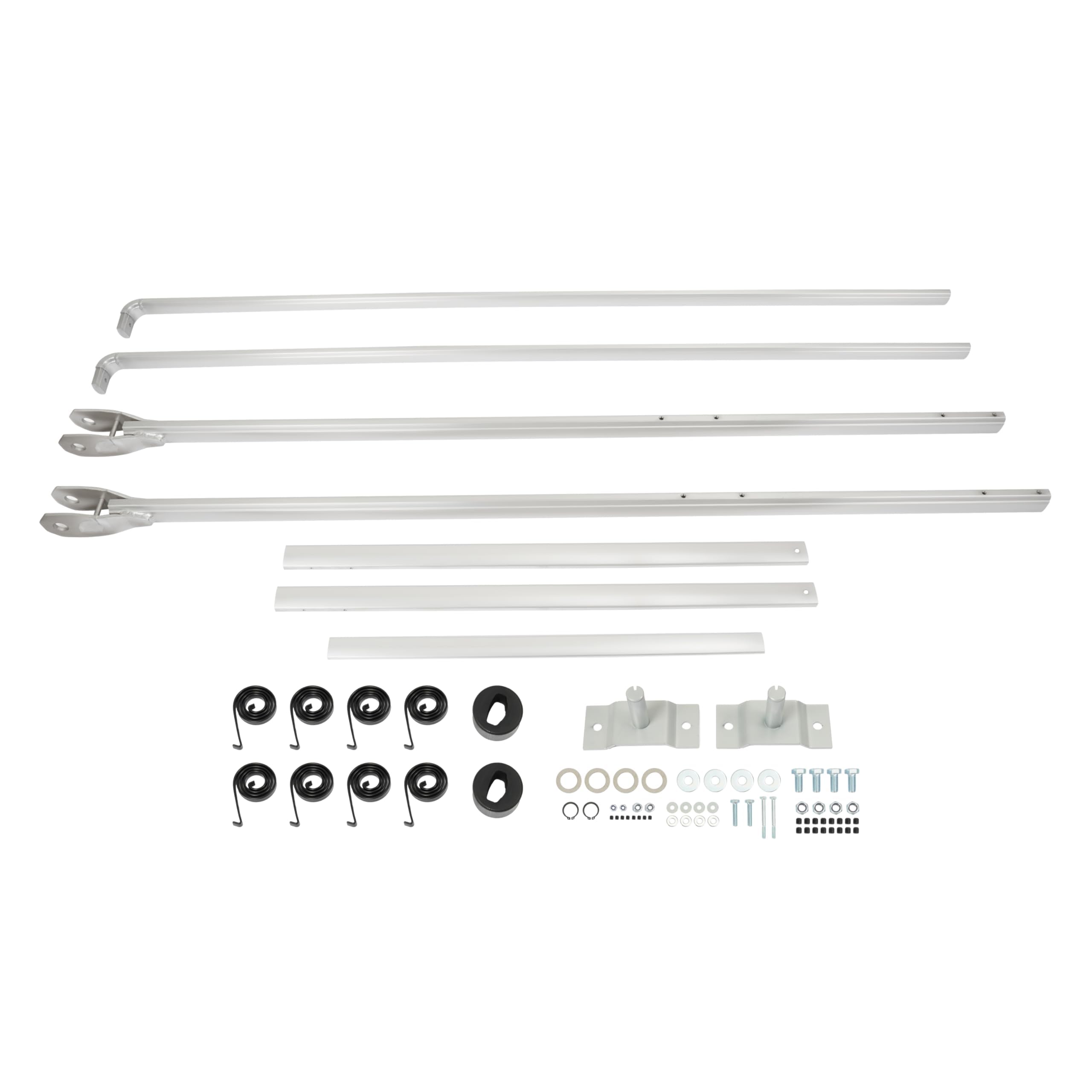 Dump Truck Tarp Arm Kit for Truck Trailer Up to 24 ft 4 Spring Silvery