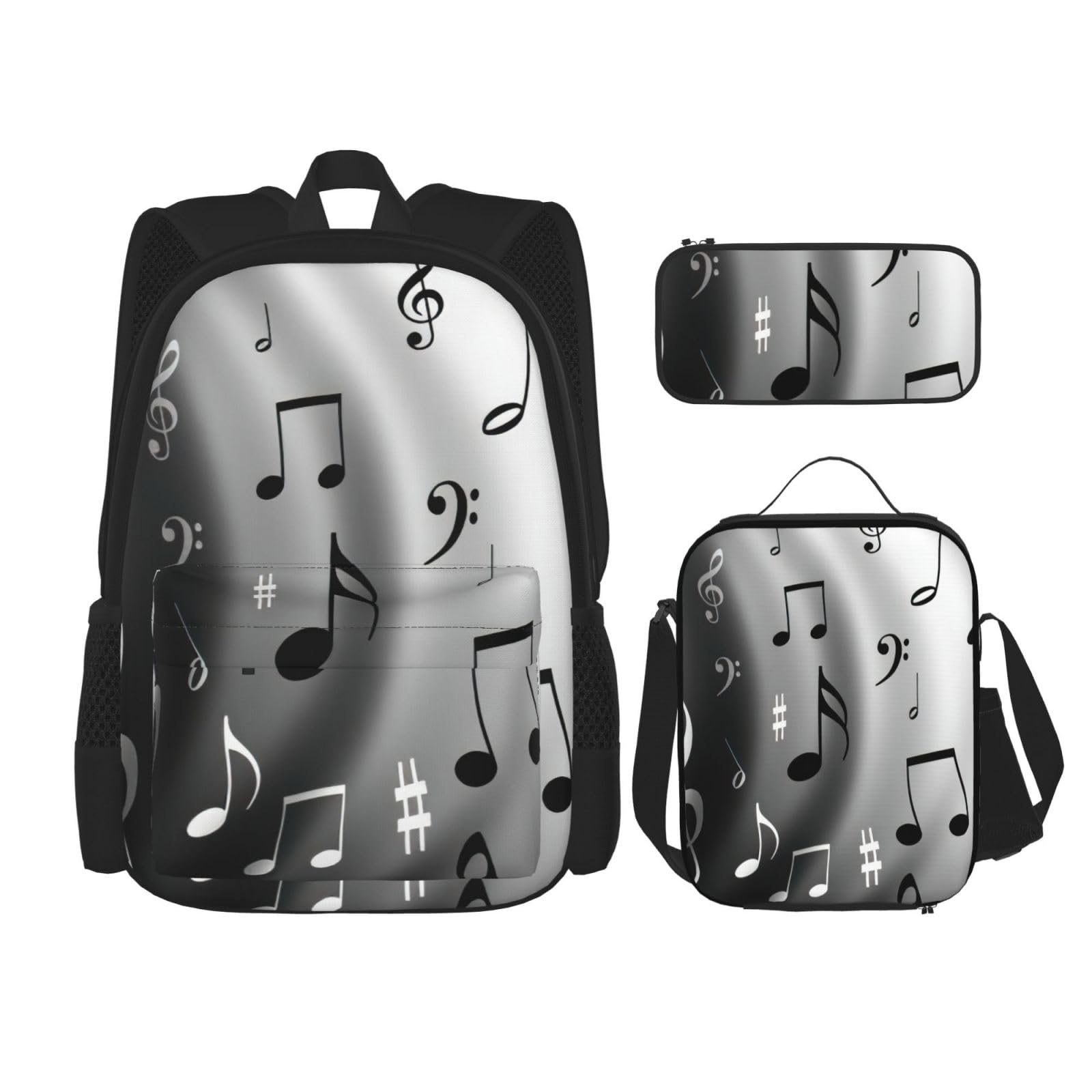 Zaino, borsa portapranzo, astuccio, set da 3 pezzi, per lavoro e