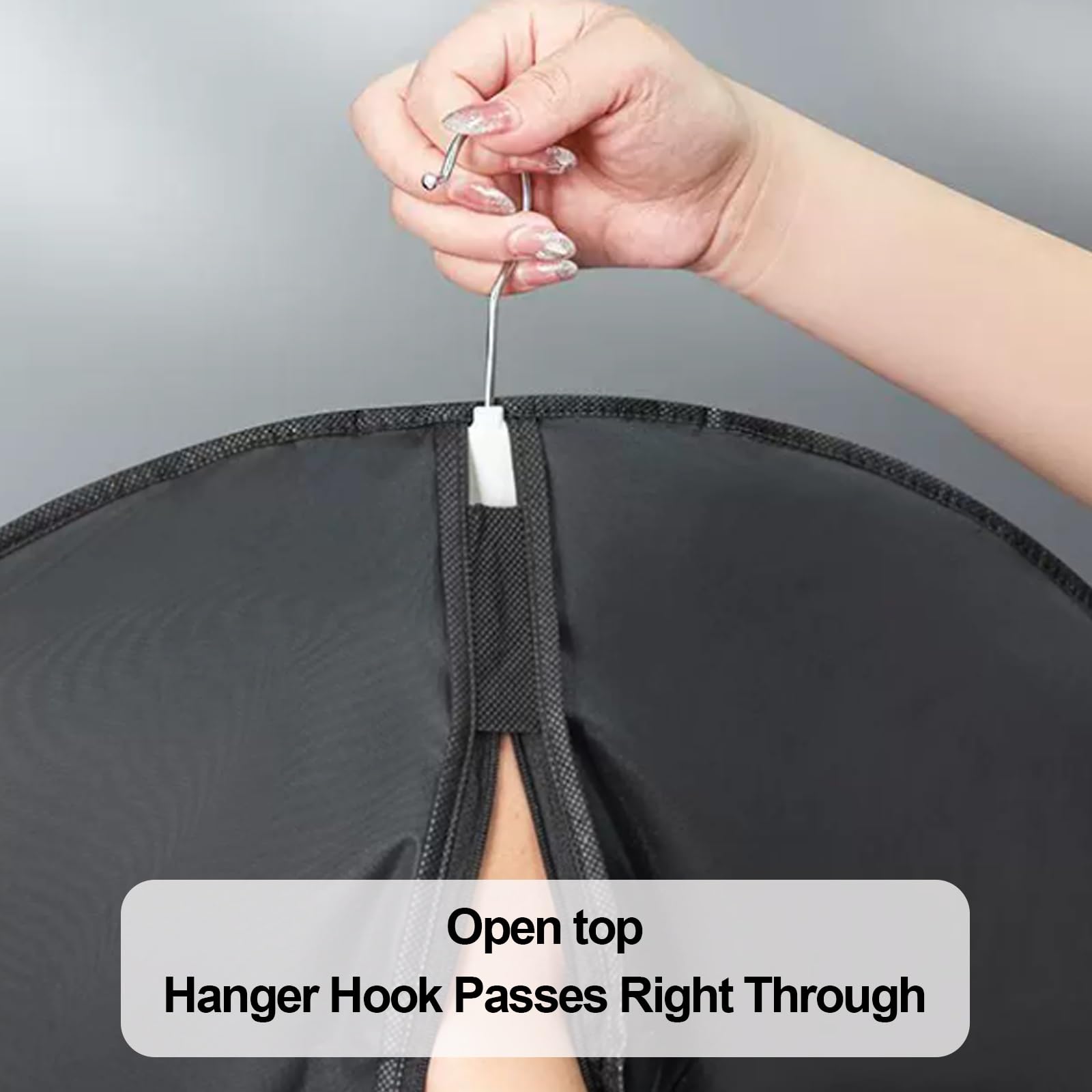 Paquete de 5 Funda Traje Bolsa Almacenaje Ropa Lavables de Tela Oxford con Cremallera para Colgar Abrigos Chaquetas Camisas