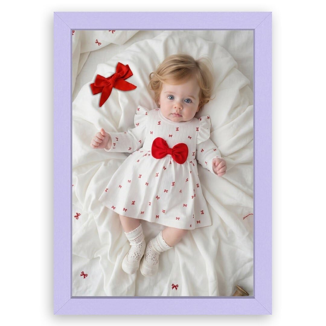 Procut Global Purple 17x11 Sleek Picture Frame for Nursery, Baby Gift - Photo Frame with Perspex Front, Wall or Tabletop Display - Keepsake for Newborn, Baby Shower & First Photo Memories โ image 1