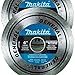 Makita 2 Pack - 4" Continuous Diamond Blades For 4"+ Grinders & Circular Saws - Precise Cutting For Tile, Porcelain & Stone - 5/8", 20mm & 7/8" Arbors