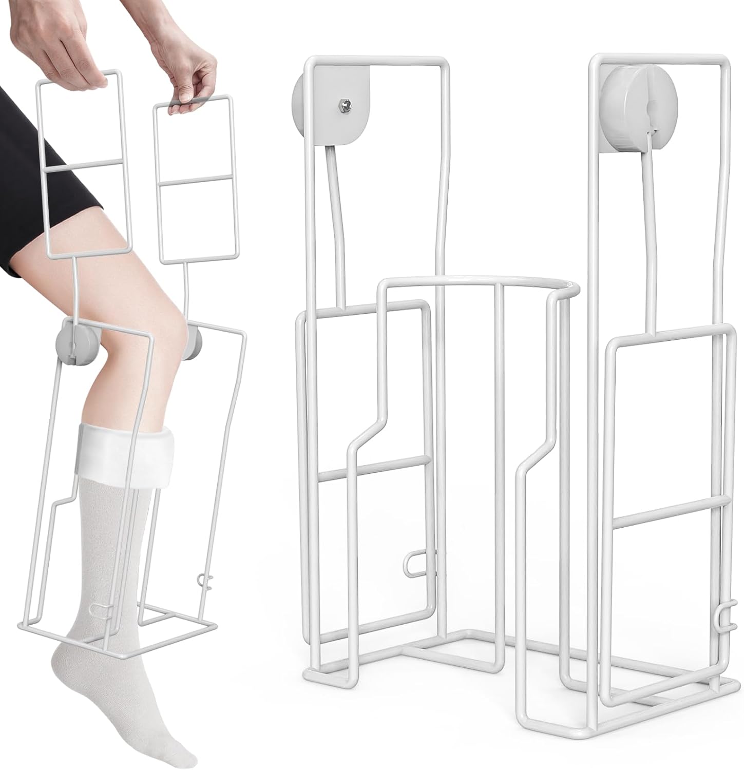 Hadwoer Stocking Donner Adaptive Dressing Aid for Putting on Compression Socks Large Sock Aid Tool for Calves up to 13-18 inches in Circumference Socks Helper